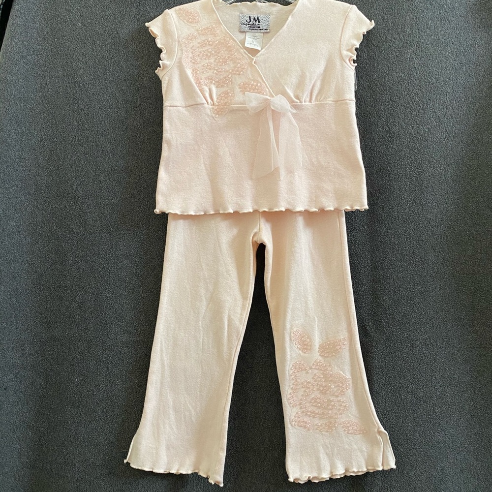 Boutique JM Originals Pink Beaded Set Girls 3T 4T
